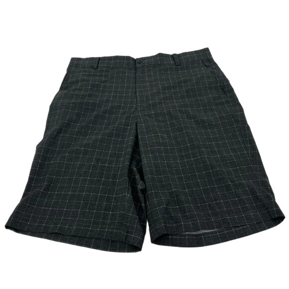 Nike Black Plaid Hybrid Shorts | Men’s Size 34 - Picture 1 of 3